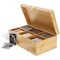 7Penn Top Loading Card Storage Box - 6 Slot Bamboo Game and Trading Card Case